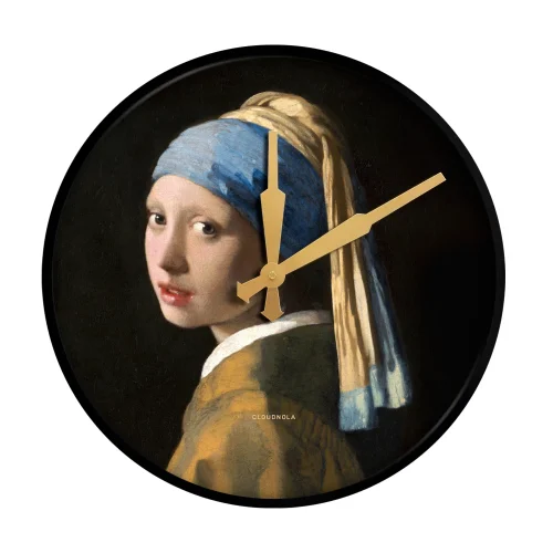 Klok Vermeer Meisje met de parel metaal 45 cm