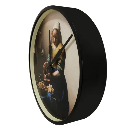 Klok Vermeer Melkmeisje metaal 45 cm