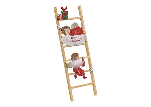 Kerst Engel op ladder Merry Christmas