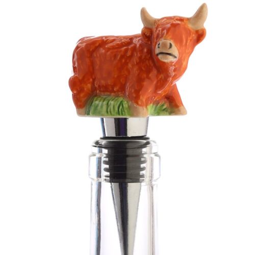 Flessenstop Highland koe van keramiek