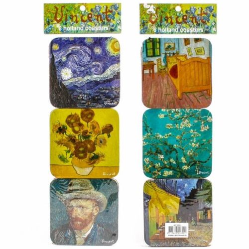 Onderzetters Vincent van Gogh set van 6 verschillende