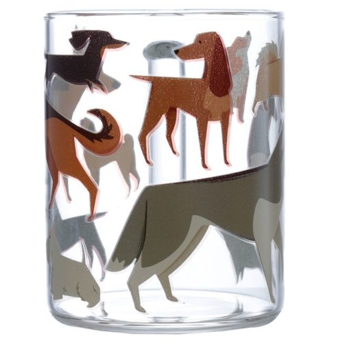 Theeglas met honden print