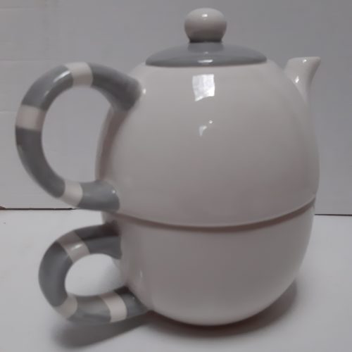 Theepot-tea for one set gedecoreerd met katten