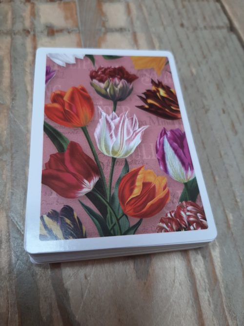 Speelkaarten Holland tulpen roze