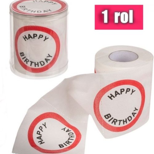 Feestelijk Happy Birthday Toiletpapierrol met Opdruk