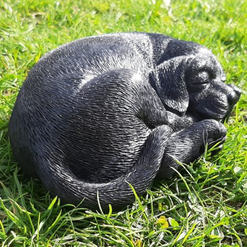 Puppy labrador zwart beeldje 15 cm breed