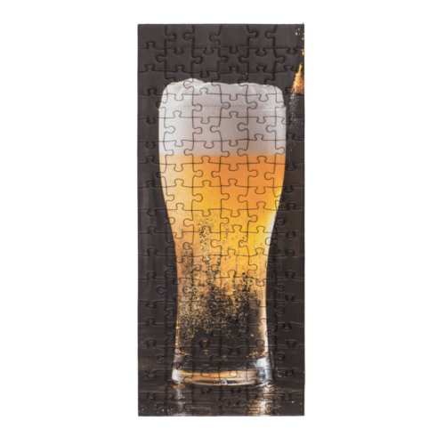Blik bier met bier-puzzel binnenin